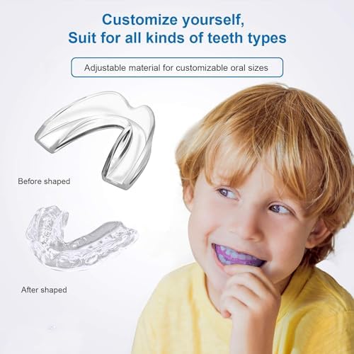 Paquete de 4 Protectores Bucales para Niños, Previene el Bruxismo y TMJ, Ideal para Deportes y Uso Nocturno (Tamaño Infantil) - imagen 4