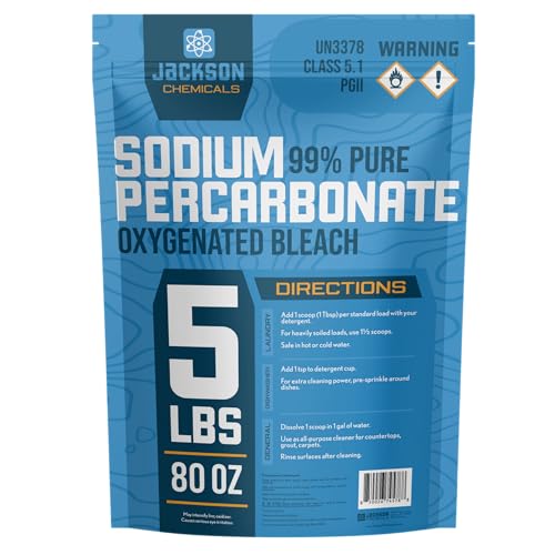 Percarbonato de Sodio 5 lb – Aditivo para Lavado Sin Cloro, Limpiador Ecológico de Manchas y Olores, Polvo de Blanqueo Oxigenado - imagen 1