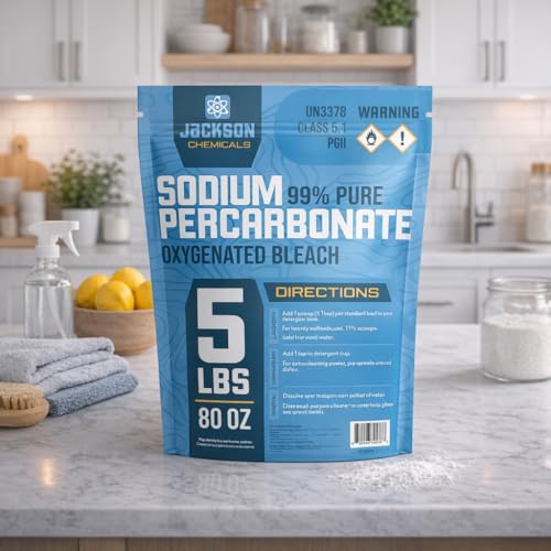 Percarbonato de Sodio 5 lb – Aditivo para Lavado Sin Cloro, Limpiador Ecológico de Manchas y Olores, Polvo de Blanqueo Oxigenado - imagen 2