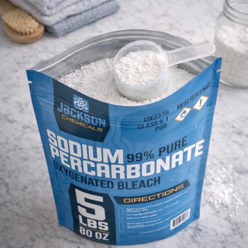 Percarbonato de Sodio 5 lb – Aditivo para Lavado Sin Cloro, Limpiador Ecológico de Manchas y Olores, Polvo de Blanqueo Oxigenado - imagen 3