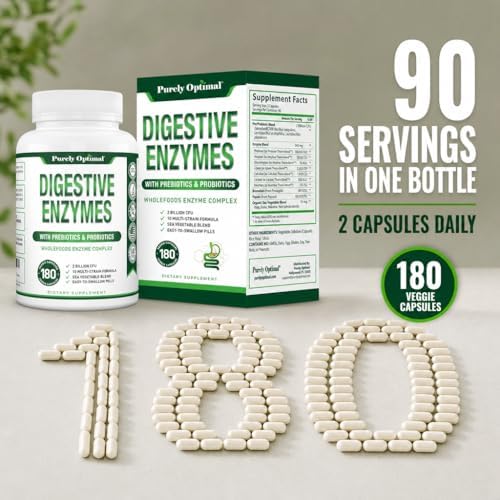 Enzimas Digestivas Purely Optimal para Hombres y Mujeres – Suplemento Multienzimático para Alivio de Inflamación, Digestión y Soporte de Comidas - imagen 5