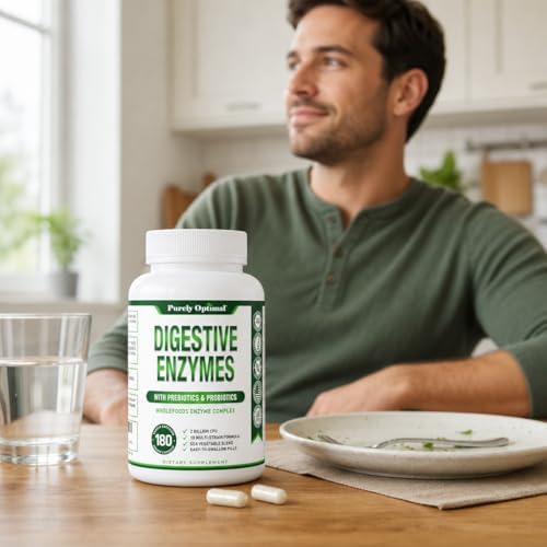 Enzimas Digestivas Purely Optimal para Hombres y Mujeres – Suplemento Multienzimático para Alivio de Inflamación, Digestión y Soporte de Comidas - imagen 7
