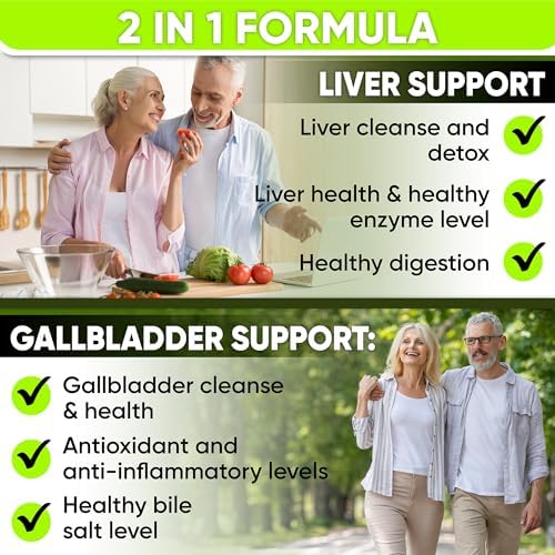 Fórmula de Salud Hepática y Soporte para la Vesícula Biliar - Detox y Reparación del Hígado con Extracto de Alcachofa, Cardo Mariano y Hoja de Diente - imagen 2