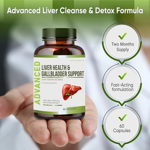 Fórmula de Salud Hepática y Soporte para la Vesícula Biliar - Detox y Reparación del Hígado con Extracto de Alcachofa, Cardo Mariano y Hoja de Diente - imagen 4