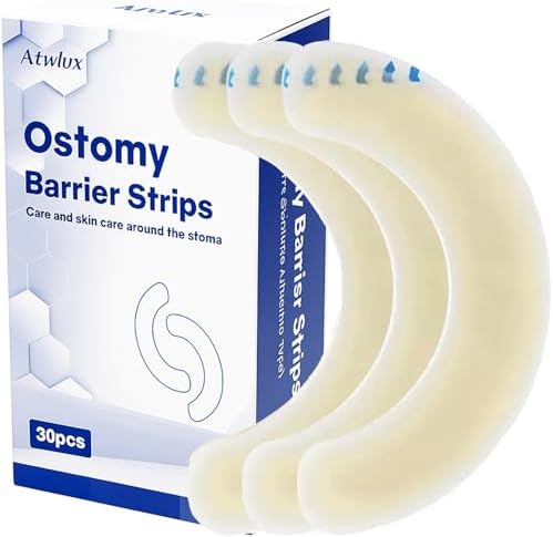 30 Piezas de Tiras Barrera para Ostomía, Suministros Médicos Hidrocoloides, Tiras Elásticas Impermeables para Bolsas de Colostomía - imagen 1