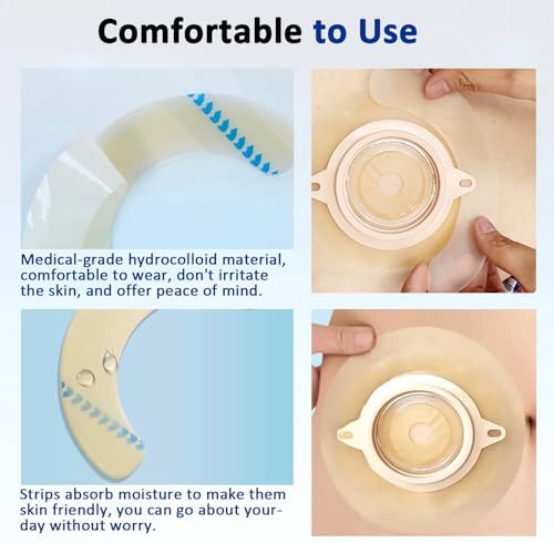 30 Piezas de Tiras Barrera para Ostomía, Suministros Médicos Hidrocoloides, Tiras Elásticas Impermeables para Bolsas de Colostomía - imagen 5