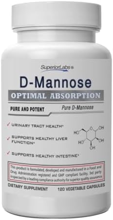 D-Mannosa 500 mg de Superior Labs, Prebiótico No GMO de Óptima Absorción, Soporte para Vías Urinarias, 120 Cápsulas Veganas - imagen 1