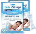 Tiras Nasales Clear Passage Medianas, 100 piezas | Mejoran el Sueño, Reducen Ronquidos y Alivian la Congestión Nasal por Resfriados y Alergias - imagen 1