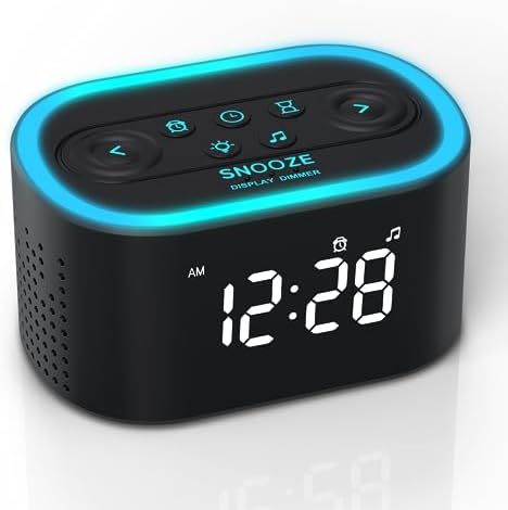 Reloj Despertador Digital Reacher con Máquina de Sonido Blanco, 21 Sonidos Relajantes, 7 Sonidos de Despertar, 8 Luces Nocturnas, 32 Niveles de - imagen 1