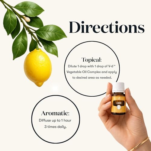 Aceite Esencial de Limón Young Living | 15 ml | Aceite Cítrico Premium para Cuidado de la Piel, Aromaterapia y Uso Doméstico | Aroma Fresco y Cítrico - imagen 5