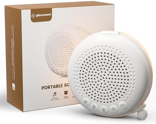 Máquina de Sonido Portátil Glocusent 3 en 1 para Bebés, Ruido Blanco para Dormir, Luz Nocturna y Altavoz Conectado, 34 Sonidos, Función de - imagen 1