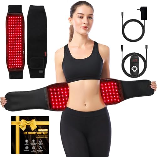 Cinturón de Terapia de Luz Roja, 16 W, 120 Perlas, Envoltura Portátil de Luz Infrarroja para Cuerpo, 660nm & 850nm, Temporizador Automático, Ideal - imagen 1