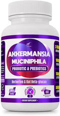 Probiótico FOLONA con Akkermansia GLP-1, Berberina y Fibra Prebiótica Beta-Glucano; 3 Mil Millones AFU, 60 Cápsulas (2 Meses) para Salud Digestiva - imagen 1