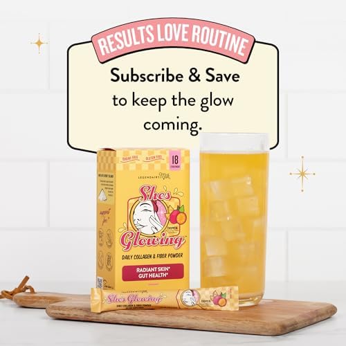 Legendairy Milk She's Glowing Polvo de Péptidos de Colágeno con Fibra Prebiótica, Mezcla Tropical para Mujeres, Apoyo Digestivo y Bienestar Diario, - imagen 8