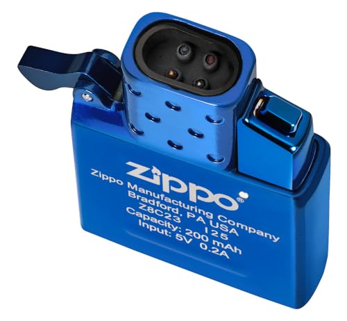Mechero Recargable Zippo de Doble Arco en Azul Brillante - Ideal para Uso Diario, Exterior y Camping - imagen 5