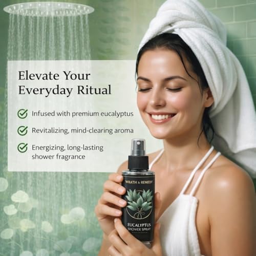 Spray de Ducha de Eucalipto Aromaterapia — 700+ Rociadas, Aceite Esencial de Eucalipto 100% Puro Orgánico, Tamaño Premium y de Viaje (4 oz, Hecho en - imagen 3