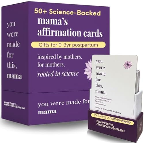 Tarjetas de Afirmaciones para Nuevas Mamás | 50+ Afirmaciones Diarias Basadas en Ciencia para Apoyo Postparto | Regalos para Nuevas Madres | Presente - imagen 1