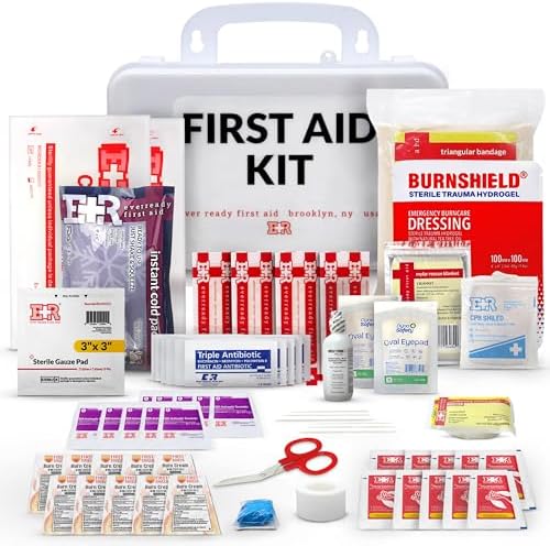 Kit de ros Auxilios para 10 Personas - Cumple con OSHA y ANSI Clase A, Kit de Emergencia Completo para Hogar, Oficina o Obra - imagen 1