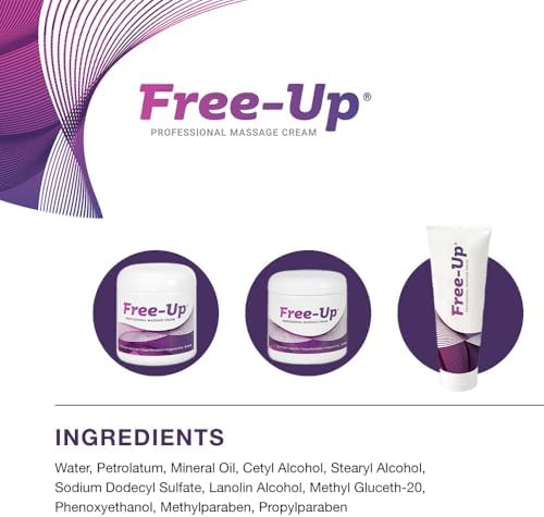 Crema de Masaje Profesional Free-Up, Sin Fragancia, Ideal para Terapia Física, Versátil, No Grasosa, 8 Oz, Hecho en EE. UU. - imagen 3