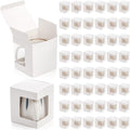 Cajas de Regalo AVLA 50 Piezas para Sublimación de Tazas, 4.3x4.3x5'' Blancas, para Tazas Transparentes de 12OZ y 15OZ, con Ventana Clara, Caja de - imagen 1