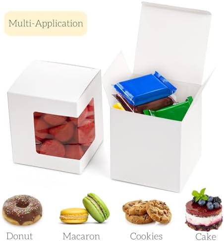 Cajas de Regalo AVLA 50 Piezas para Sublimación de Tazas, 4.3x4.3x5'' Blancas, para Tazas Transparentes de 12OZ y 15OZ, con Ventana Clara, Caja de - imagen 4