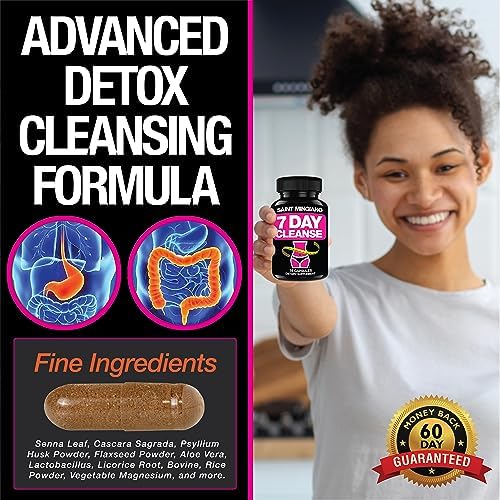 Programa de Limpieza de 7 Días Saint Mingiano | Detox de Colon con Laxante Natural para Estreñimiento y Hinchazón | Suplementos de Hoja de Senna de - imagen 3