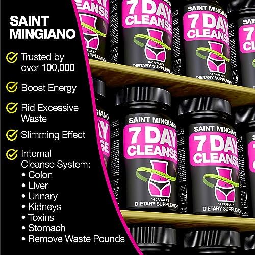 Programa de Limpieza de 7 Días Saint Mingiano | Detox de Colon con Laxante Natural para Estreñimiento y Hinchazón | Suplementos de Hoja de Senna de - imagen 4