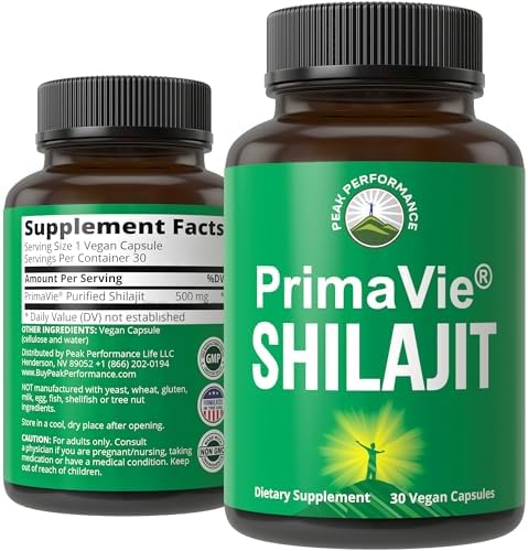 Cápsulas PrimaVie de Shilajit Purificado con Polvo de Shilajit Puro. Suplemento Natural Clínicamente Probado con 40+ Minerales Traza y Ácido Fúlvico. - imagen 1