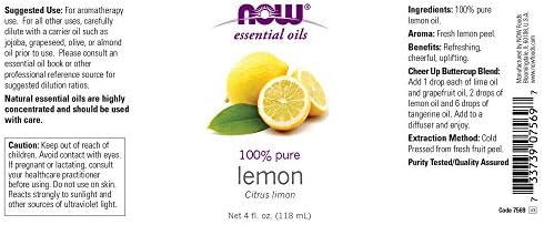 Aceite de Limón NOW Foods, 4 Onzas Líquidas + 1 Gotero de Vidrio - imagen 2