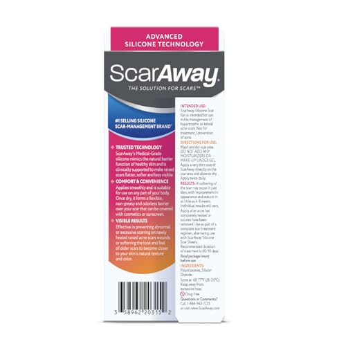 Tratamiento para Cicatrices de Acné ScarAway, Gel de Silicona Transparente, 100% Grado Médico, Mejora Tamaño, Color y Textura de Cicatrices - imagen 6