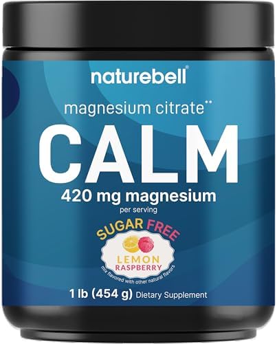Polvo de Magnesio Calm, 1lb | Mezcla para Bebida de Sueño, Soporte Muscular, Óseo y del Ánimo – Sabor Limón Frambuesa Sin Azúcar – Citrato de - imagen 1