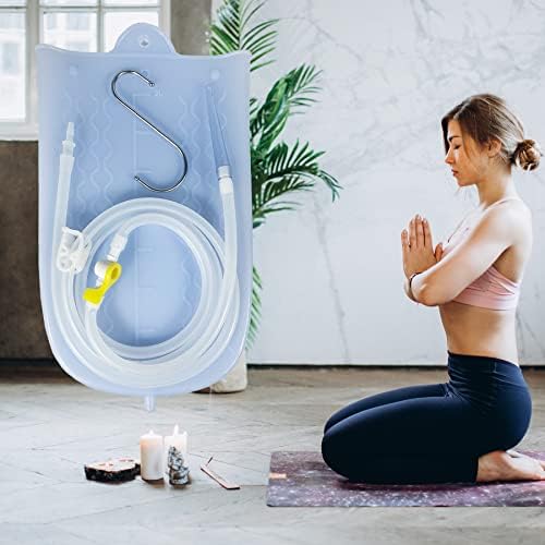 Kit de Bolsa de Enema de Silicona GNEGKLEAN con Manguera de 6.3ft, 5 Puntas, Válvula de Flujo Controlable y Termómetro de Agua - Capacidad de 2 - imagen 6