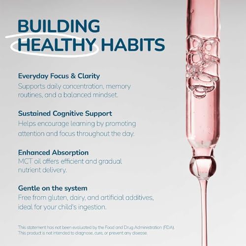 1Q Focus – Gotas Naturales de Soporte Cognitivo y Cerebral para Niños | Acetil L-Carnitina + B1, B6, B12 y Folato | Sin Azúcar, Vegano, No OGM, Sin - imagen 2