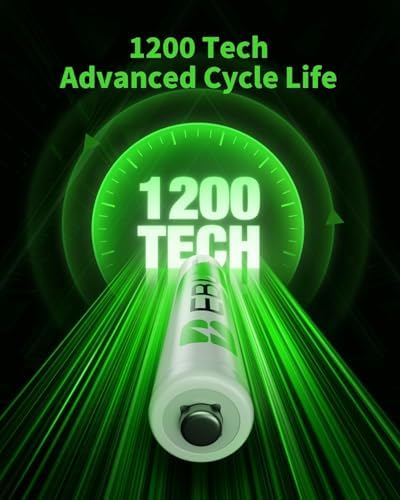 Combo de Baterías Recargables EBL, AA 2800mAh (10 Piezas) y AAA 1100mAh (10 Piezas) con Organizador y Caja de Almacenamiento - imagen 2