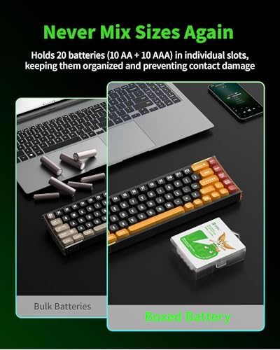 Combo de Baterías Recargables EBL, AA 2800mAh (10 Piezas) y AAA 1100mAh (10 Piezas) con Organizador y Caja de Almacenamiento - imagen 6