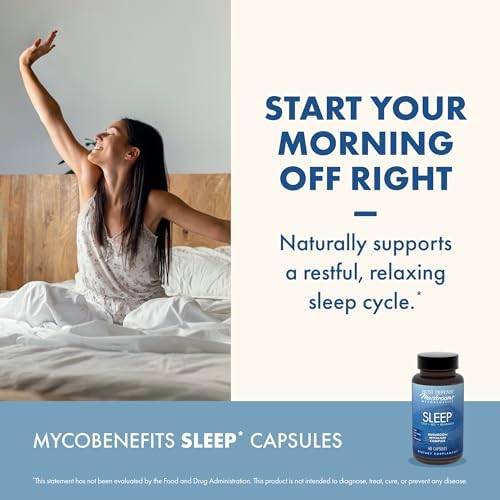 Cápsulas Host Defense MycoBenefits Sleep* - Suplemento Calmante con Magnesio, Melena de León y GABA - Apoyo para un Sueño Saludable - 60 Cápsulas (30 - imagen 5