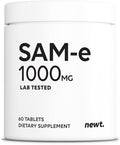 SAM-e 1000mg por Tableta, 60 Servings, Grado Farmacéutico, No GMO, Libre de Soja y Gluten, Tabletas Recubiertas para Soporte Cerebral, Articular, - imagen 1