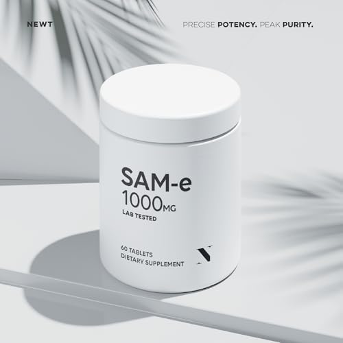 SAM-e 1000mg por Tableta, 60 Servings, Grado Farmacéutico, No GMO, Libre de Soja y Gluten, Tabletas Recubiertas para Soporte Cerebral, Articular, - imagen 6