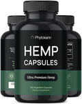 Cápsulas de Aceite de Cáñamo | 120 Porciones | Calma y Malestar - Suplemento Natural para Estrés y Salud Inmunológica con Omega 3 6 9 - Hecho en EE. - imagen 1