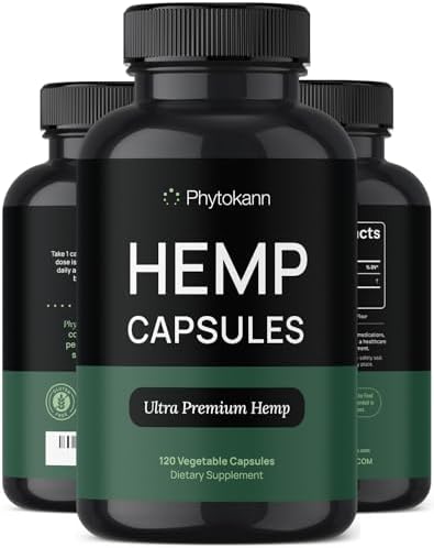 Cápsulas de Aceite de Cáñamo | 120 Porciones | Calma y Malestar - Suplemento Natural para Estrés y Salud Inmunológica con Omega 3 6 9 - Hecho en EE. - imagen 1