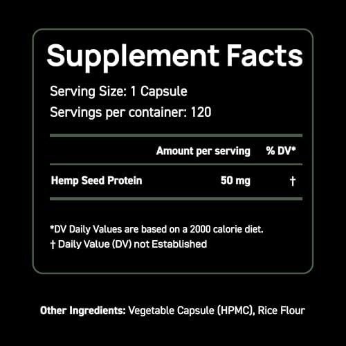 Cápsulas de Aceite de Cáñamo | 120 Porciones | Calma y Malestar - Suplemento Natural para Estrés y Salud Inmunológica con Omega 3 6 9 - Hecho en EE. - imagen 2