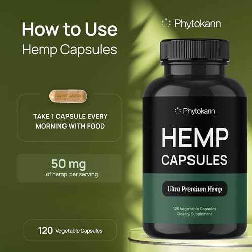 Cápsulas de Aceite de Cáñamo | 120 Porciones | Calma y Malestar - Suplemento Natural para Estrés y Salud Inmunológica con Omega 3 6 9 - Hecho en EE. - imagen 4