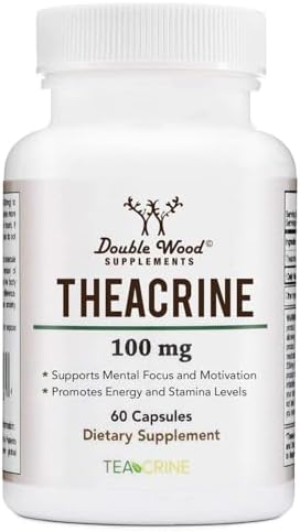 Theacrina (Teacrina) 100 mg, 60 Cápsulas - Suplemento de Energía y Enfoque (Similar a las Pastillas de Cafeína, pero Más Suave y Duradero) Sin OGM y - imagen 1