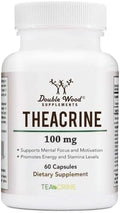 Theacrina (Teacrina) 100 mg, 60 Cápsulas - Suplemento de Energía y Enfoque (Similar a las Pastillas de Cafeína, pero Más Suave y Duradero) Sin OGM y - imagen 1
