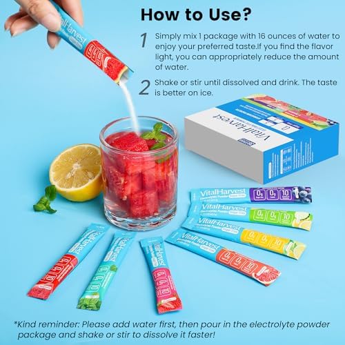 Paquete de 36 Sobres de Electrolitos en 7 Sabores Sin Azúcar - Mezcla Hidratante Líquida Daily IV, Bajo en Sodio, Limón Lima, Sandía, Fresa, Uva, - imagen 6