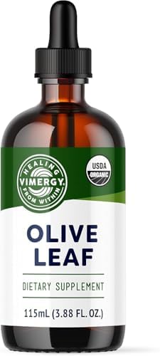Vimergy Hoja de Olivo – Apoya la Salud Inmunológica* 57 2mL (2 Gotarios o 58 Gotas) por Porción (200mg Extracto por Porción) – Orgánico Certificado - imagen 1