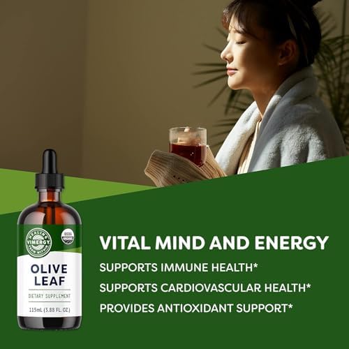 Vimergy Hoja de Olivo – Apoya la Salud Inmunológica* 57 2mL (2 Gotarios o 58 Gotas) por Porción (200mg Extracto por Porción) – Orgánico Certificado - imagen 3