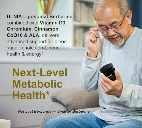 Suplemento Liposomal de Berberina DLNIA – Matriz de Berberina 3X con DHB, Fosfolípidos, CoQ10, ALA, Vitamina D3, Cromo, Canela – Soporte Avanzado - imagen 5