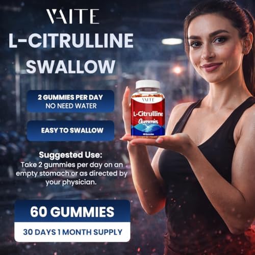 Gomitas de L-Citrulina para Hombres - Potente Vasodilatador con Calcio, 1600mg por Porción, Fuerza Extra, Aumenta la Producción de Nitroxilo y Óxido - imagen 4