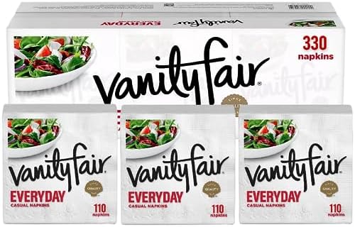 Servilletas de Papel ONDAGO Vanity Fair - 110 Servilletas Desechables de 2 Capas (Paquete de 3) - Total de 330 Servilletas - imagen 1